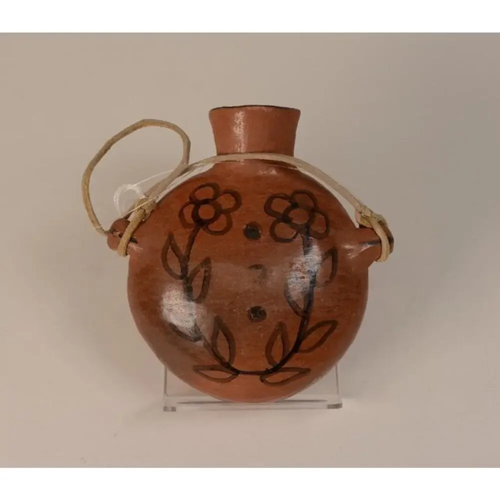 Antique MARICOPA Pottery CANTEEN Tohono O’odham NATIVE AMERICAN. Lena Albert?
